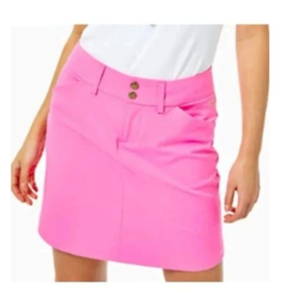 Lilly Pulitzer SIZE 16 Luxletic Skort Skirt Cockatoo Pink Golf Tennis RETAIL $98